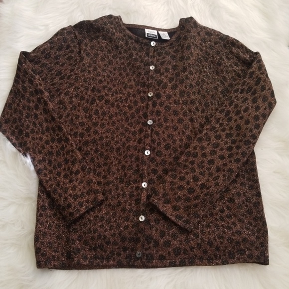 Cignal Animal Print button down cardigan. Size L - Picture 5 of 8
